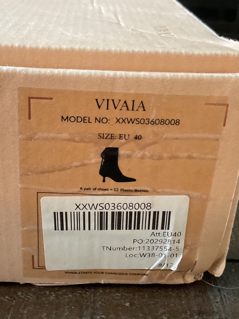 ✨ VIVAIA Phoebe Black Women's Ankle High Lace-up Boots - size 40 - Picture 7 of 7